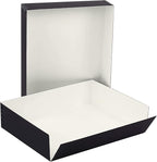 Lineco, 9x12x3 Museum Storage Box, Removable Lid and Drop Front Design. Archival Acid-Free with Metal Edge. Storing for Photos, Documents, Prints, DIY, Black