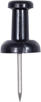 JAM PAPER Colorful Push Pins - Black Pushpins - 100/Pack