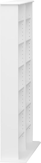 Prepac 2 Column Display Cabinet, White and Tall Storage Cabinet with 14 Adjustable Shelves for DVD Storage, 8.75" D x 38.75" W x 51" H, WMA-0640
