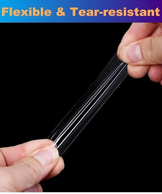 Ultra-Thin Double Sided Adhesive Tape 1.5Inch x 66Ft Transparent Sticky Tape for Making DIY Crafts, Paste Photo, Scrapbook, Gift Wrap, Rug Fixed, Woodworker, Fashion Clothing, Wall Decor, Cat Training