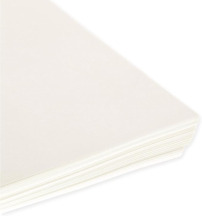 100-Pack Cold Press Bamboo Mixed Media Paper Sheets - 8.5 x 11 in Drawing Paper for Painting, Sketchbooks, Acrylic & Marker Art Supplies