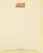 JAM PAPER Plastic Sleeves - Letter Size - 9 x 11 1/2 - Yellow Project Pockets - 12 Page Protectors/Pack