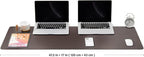 Large Desk Mat - 47.2"x 17" Non-Slip PU Desk Pad for Office and Home - Ideal for Large Mouse Pad and Desk Mats on Top of Desks(Coffee)