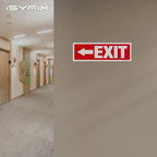 iSYFIX Exit Signs - 6 Pack 12x4 Inch Directional Left Arrow Signs, 40 mil Polystyrene Plastic, UV Laminated, Scratch & Fade Resistant, Waterproof - Ideal for Office, Theater, School, Business