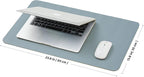 Leather Desk Mat - Small Non-Slip PU Desk Pad for Office and Home - Desk Organization and Accessories - Ideal for Large Mouse Pad and Small Desk Mats on Top of Desks (Light Blue,23.6"x 13.8")
