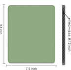 Auhoahsil Green Mouse Pad, 12 x 10 Inch Square Mousepad, 3mm Thick Rubber Mouse Mat with Pretty Design, Premium-Textured Non-Slip for Gaming Work Office Wireless Mouse Men Women