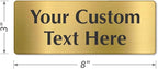 SmartSign Custom Brass Sign - 3" x 8", 40 mil REAL Bugle Brass Metal, Personalized Name Door Sign, Heavy-Duty Premium Engraved Door/Wall Mount Plaque for Business/Office, Gold and Black