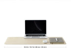 Leather Desk Mat - Non-Slip PU Desk Pad for Office and Home - Desk Organization and Accessories - Ideal for Large Mouse Pad and Desk Mats on Top of Desks (Beige,31.5"x 15.7")