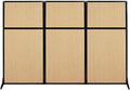 Versare Workstation Partition | Portable Wall Divider | Modern Office Cubicle | Free Standing Privacy Screen | Flexible Work Space | 99" x 70" Natural Maple Wood Grain Panels No Window