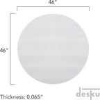 DESKU - Circle Gaming Chair Mat, Computer and Office Chair Mat for Hard Floors, Clear, 46 Inches, Made in The USA
