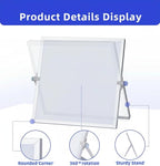 MXG Magnetic White Board Dry Erase, 10x14 Inch Double Sided Small Whiteboard with Stand, Includes 4 Markers, 4 Magnets & Eraser, Portable White Board for Desktop,Wall,Office,&Classroom
