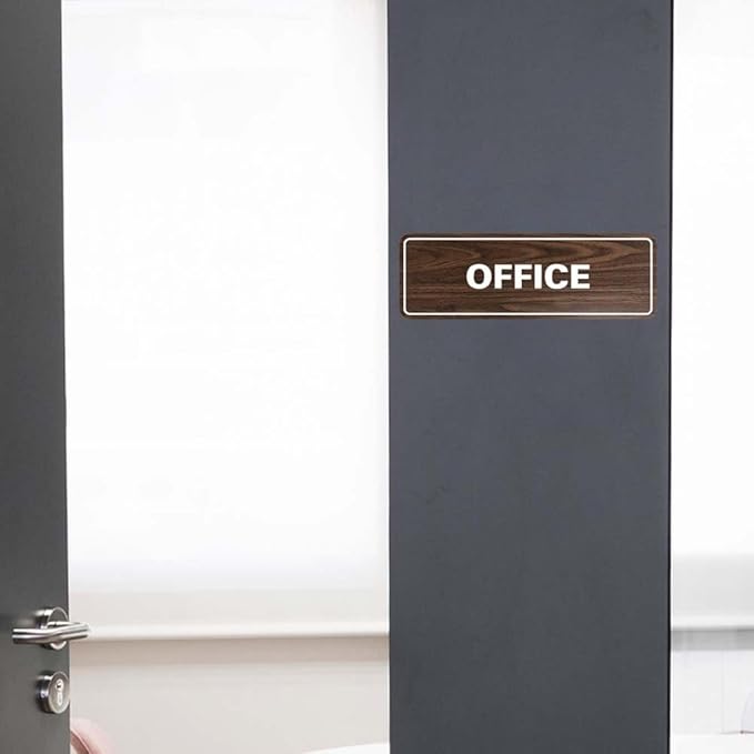 Signs ByLITA Standard Office Sign - Professional Business Signage - Easy to Install (White) - Large 10 Pack