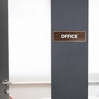 Signs ByLITA Standard Office Sign - Professional Business Signage - Easy to Install (Ivory/Dark Brown) - Large 10 Pack