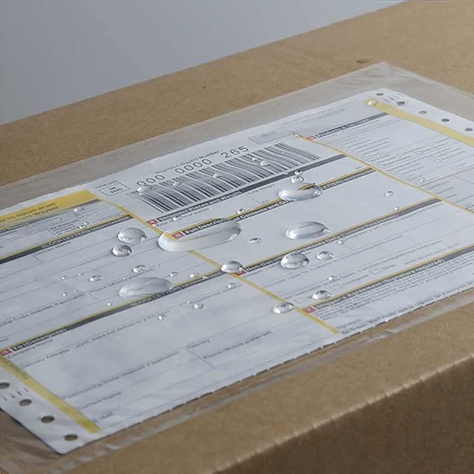 BEUYI Clear 7.5'' x 5.5'' Packing List Envelopes, Adhesive Shipping Label Pouches/Sleeves (50 Pack)