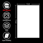 OcePor 400 Sheets White Cardstock 11” x 17”, 92lb/250gsm Card Stock, Thick Card Stock Paper, Heavy Cardstock Paper for Printer, Resume, Scrapbooks, Art, Crafts, Business Cards