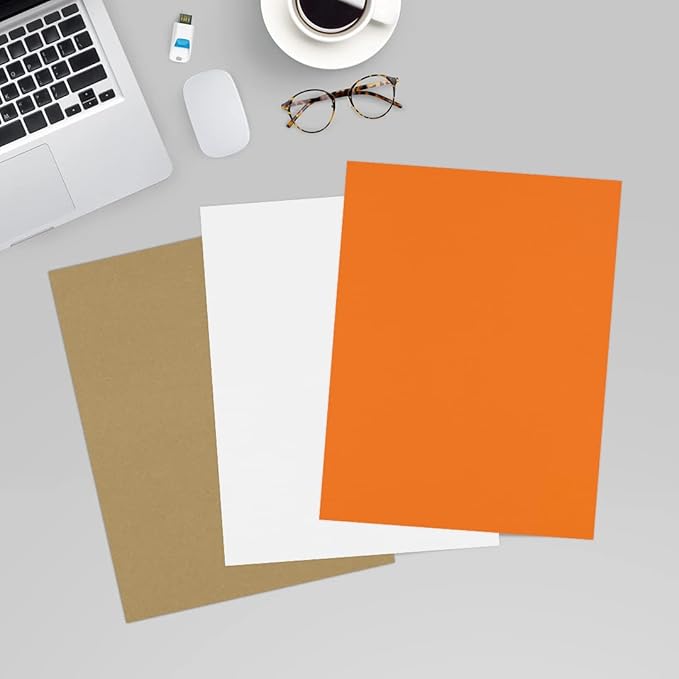 LUXPaper 8.5" x 11" Paper | Letter Size | Mandarin Orange | 80lb. Text | 50 Qty