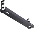 StarTech.com Under Desk Cable Management Tray, Length Adjustable, Clamp-On Installation, No Drilling Required, Black