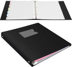 Uquelic 80-Pocket Binder with Plastic Sleeves, High-Capacity Document Organizer and Presentation Book for Artwork, Clear Sheet Protectors, Display 160 Pages (Macaron 80 Pockets)