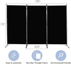 Room Divider 6FT Folding Privacy Screens, 3 Panel Partition Room Dividers w/Freestanding Design, Portable Wall Divider for Room Separtation, Fabric Screen Panel for Home Office Bedroom Dorm