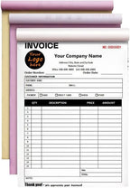 Personalized Invoice Book Custom 2 Part/3 Part Receipt Book Quote Estimate Order Forms Carbonless Form with Your Company Name Logo Address,2-10 Books (Style 16)
