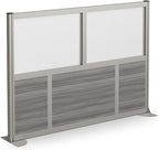 NBF Office Partitions - Cubicle Privacy Panel Wall Divider - Modern Room Separator with Quick Assembly - Indoor Laminate Free Standing Portable Room Divider Panel - 52" H x 73" W (Gray)