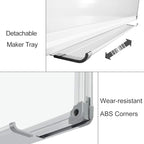 XIWODE Large 36x60 Inch Magnetic Dry Erase Whiteboard, Silver Aluminum Frame Wall-Mounted for Home School Office Conference Room