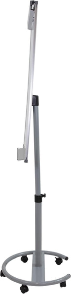 Sunnydaze Adjustable Magnetic Whiteboard Easel – Rolling Dry Erase Board with Flip Chart for Office, Home, or School