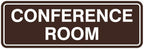 Standard Conference Room Sign - Dark Brown - Small 1 Pack