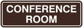 Standard Conference Room Sign - Dark Brown - Large 10 Pack