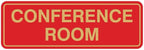 Standard Conference Room Sign - Red/Gold - Medium 5 Pack