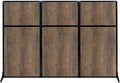 Versare Workstation Partition | Portable Wall Divider | Modern Office Cubicle | Free Standing Privacy Screen | Flexible Work Space | 99" x 70" Urban Oak Wood Grain Panels No Window