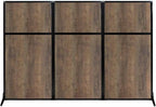 Versare Workstation Partition | Portable Wall Divider | Modern Office Cubicle | Free Standing Privacy Screen | Flexible Work Space | 99" x 70" Urban Oak Wood Grain Panels No Window