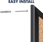 Quartet Cork Board, Bulletin Board, 3' x 2' Corkboard, Black Frame (2303B)