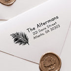 Custom Floral Address Stamp | Choose from 12 Designs | Multiple Ink Color Options | Envelope Return Address Stamp for Couple or Family (Design 10, Large)