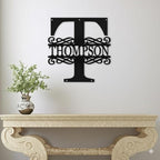 Custom Metal Signs | Personalized Monogram Name Sign | Outdoor Wall Art for Family Name | Custom Name Metal Sign, Last Name, Anniversary, Wedding Gifts for Women, Wife, Parents, couple (Design 2)