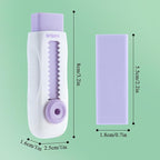 M&G 4+1 Pack Rubber Erasers Sliding Retractable Eraser, Soft Cute Erasers Push Pull Large Pencil Eraser with Plastic Sleeve 4 Refill Eraser for Students Kids, School Office Home Supplies (Purple)