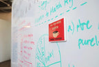 DivideWrite Mobile Whiteboard | Double Sided Dry Erase Board | Portable Office Cubicle Partition | Display for Classrooms, Conference Rooms, Meeting Areas and More | Cloud Gray 5' Wide X 6' Tall