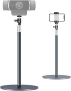 Nycetek Webcam Stand, Light Stand Tripod with 360° Rotatable Ballhead for DSLR Camera, Ring Light, Webcam, Desktop Tripod for Video Recording, Shooting, Game Streaming, YouTube