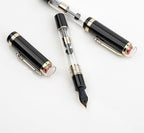 JINHAO 1935 Fountain Pen TIANDAO Series #8 Nib Ink Pen with Guitar-Shaped Clip and Ink Converter (F Nib 0.5mm, Black)