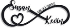 Wedding Gifts for Couples 2025 | Personalized Wedding Gifts | Couples Gift for Her | Anniversary Wedding Date Sign | Engagement Gift | Wall Decor | Bridal Shower Gift | Infinity Metal Sign