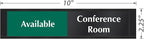 SmartSign Conference Room Door Sign Meeting In Progress/Available Door Slider for office | 2.25" x 10" Plastic Black, Made in USA