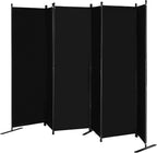 VEVOR Room Divider, 6 Panel Room Divider, Folding Privacy Screen and Portable Partition Divider for Room Separation, Freestanding Room Partitions for Office, Bedroom, Study, Black