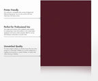 LUXPaper 8.5" x 11" Cardstock | Letter Size | Burgundy Linen | 100lb. Cover (183lb. Text) | 1,000 Qty