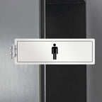 Aluminum Corridor Sign Holder, 10 Pack Direct Sign Mount Bracket, Design for Restroom, Conference Room Classic Silver Signs - 3" Length, 1/8" Substrate - Easy to Install