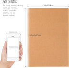 LIONSOUL 90 Pack A5 Blank Kraft Notebooks Bulk, Blank Paper Sketchbooks, Writing Blank Journal Notebook in Bulk, 80 Pages, 8.3x5.5 inch, for Gifts Travelers Office and School Supplies