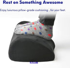 C CUSHION LAB Ergonomic Foot Rest for Under Desk - Patented Massage Ridge Design Memory Foam Foot Stool Pillow for Work, Home, Gaming, Computer, Office Chair - Footrest for Back and Hip Pain Relief