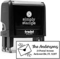 Custom Floral Address Stamp | Choose from 12 Designs | Multiple Ink Color Options | Envelope Return Address Stamp for Couple or Family (Design 3, Medium)