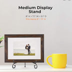 TR-LIFE 4 Pack Plate Stands for Display - 8 Inch Plate Holder Display Stand + Metal Easel Stand for Picture Frame, Decorative Plates, Book, Photo, Collectibles (4 Pack)