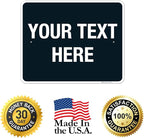 Personalized Custom Black Background Customize for Office, Business, Airbnb, Workplace, Home, Delivery Sign, 24x30 Inches, Rust Free .063 Aluminum, Fade Resistant, Made in USA by Sigo Signs