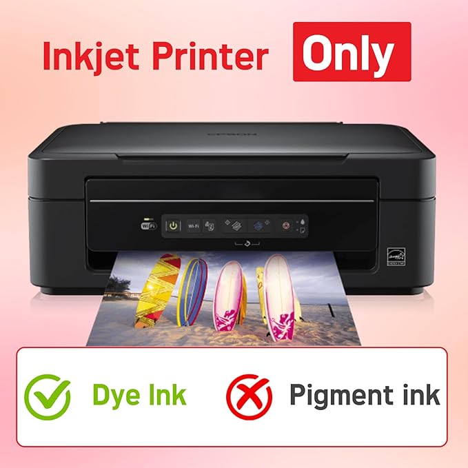 140gsm Double Sided Glossy Photo Paper 100 Sheets 11x17 Inches for Inkjet Printer and Dye Ink